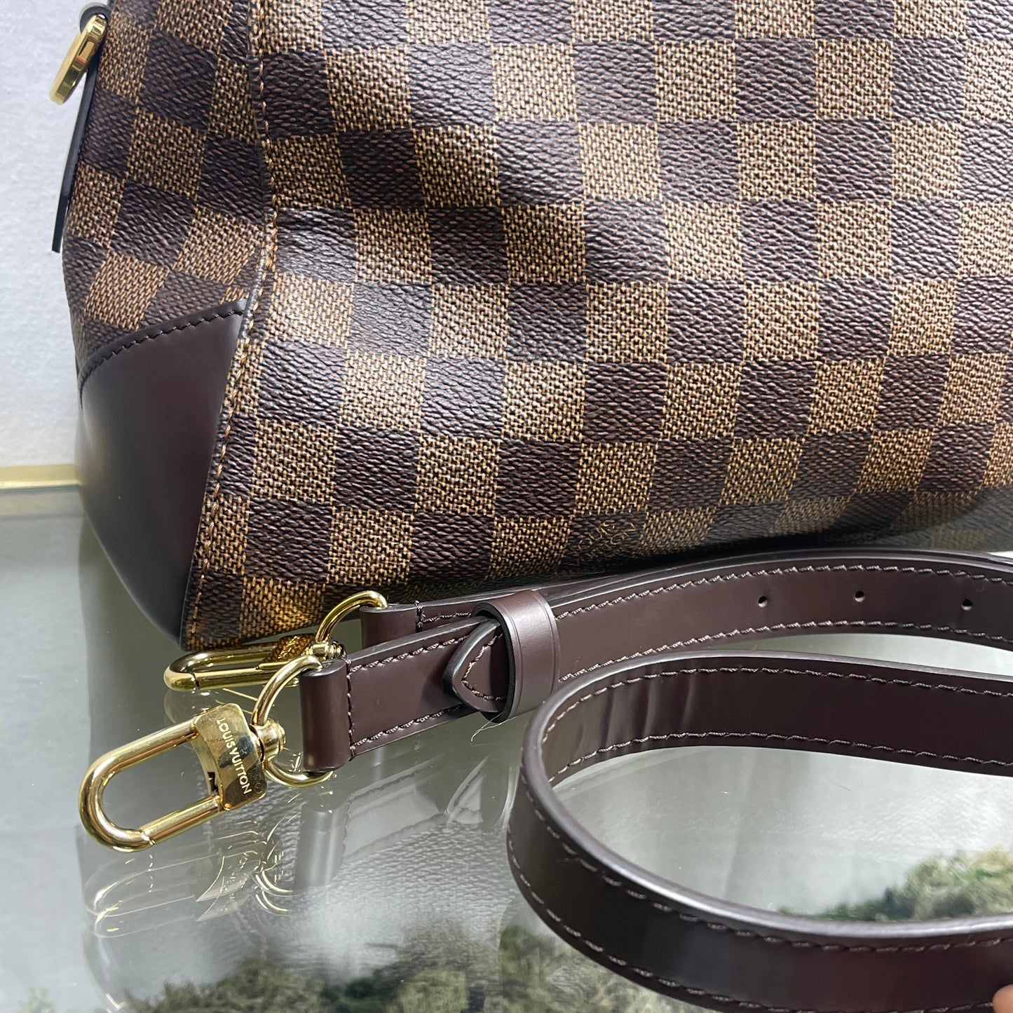 LOUIS VUITTON Damier Ebene Canvas Kensington Bowling Bag