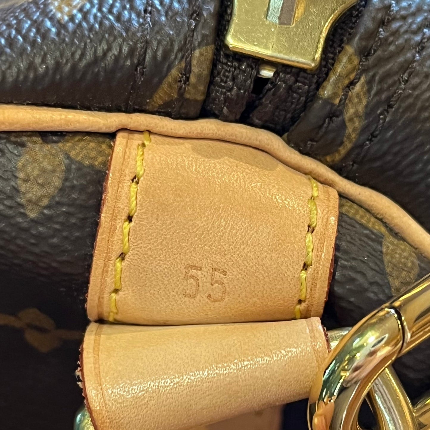 LOUIS VUITTON Keepall Bandouliere 55 Brown Monogram Canvas Duffle Bag