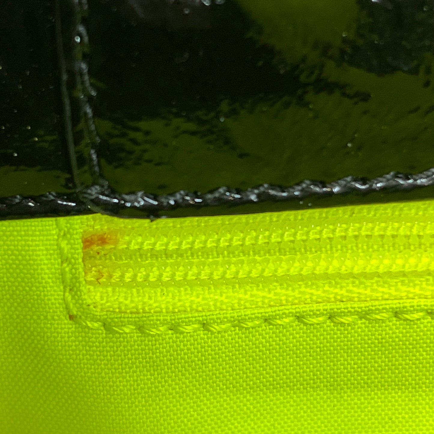 CHANEL Day Glo Double-sided Flap Black Patent Leather Shoulder Bag