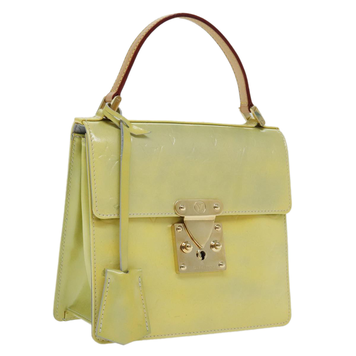 Louis Vuitton Spring Street Yellow Patent Leather Handbag