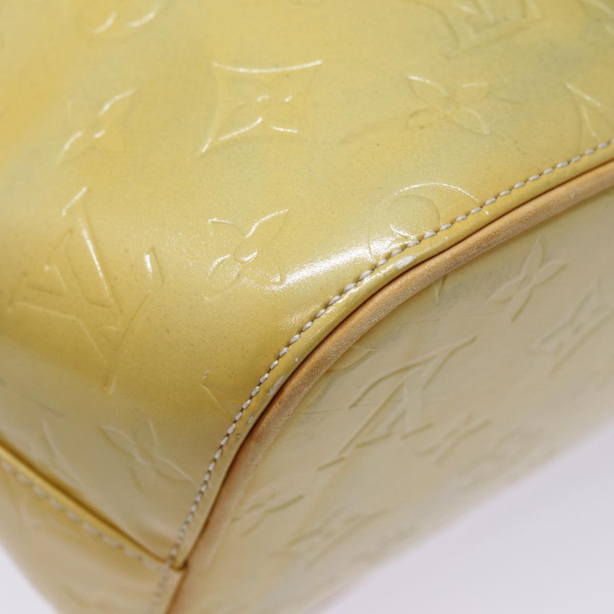 Louis Vuitton Houston Yellow Patent Leather Handbag