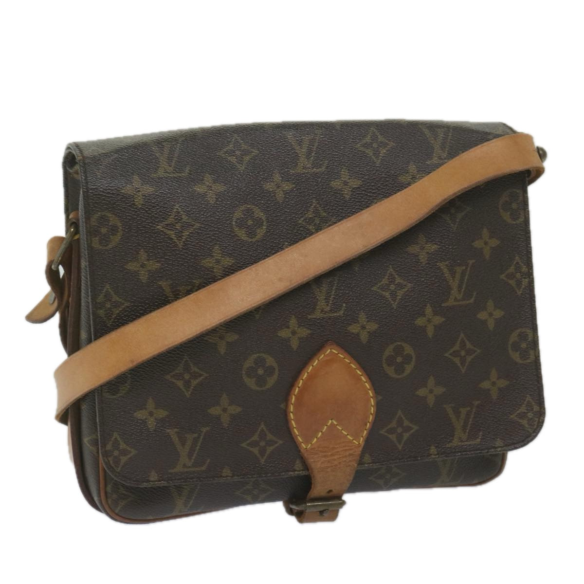 Louis Vuitton Cartouchière Brown Canvas Shoulder Bag