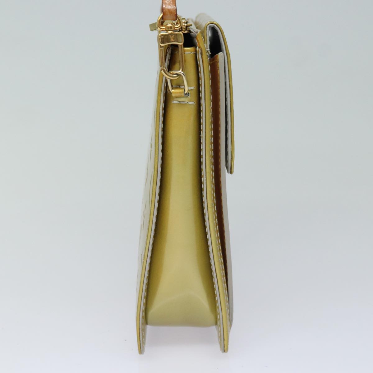 Louis Vuitton Mott Yellow Patent Leather Clutch Bag