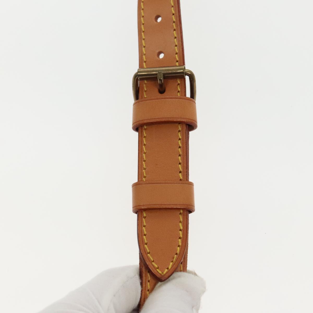 Louis Vuitton Shoulder Strap Beige Leather Bag Jewelry