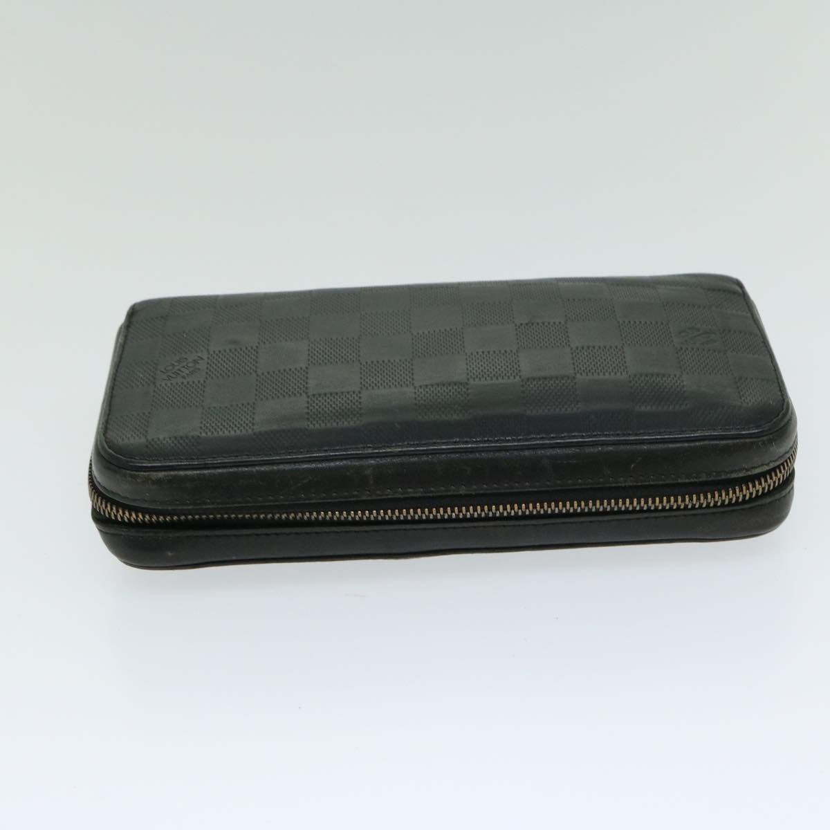 Louis Vuitton Zippy Xl Black Leather Wallet