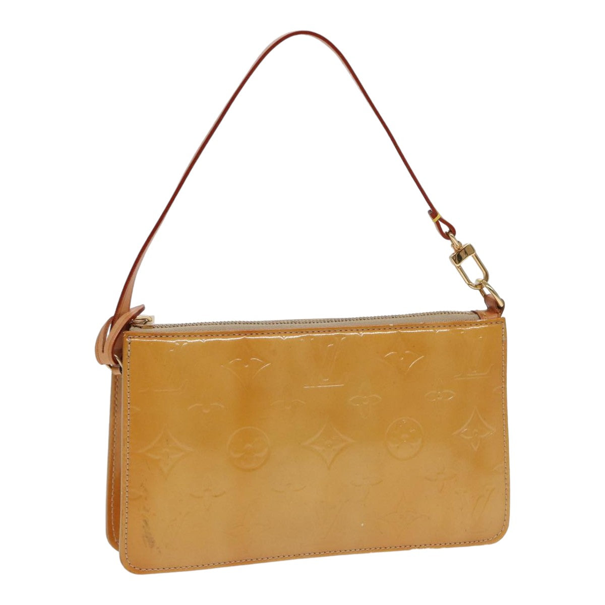 Louis Vuitton Lexington Beige Patent Leather Clutch Bag