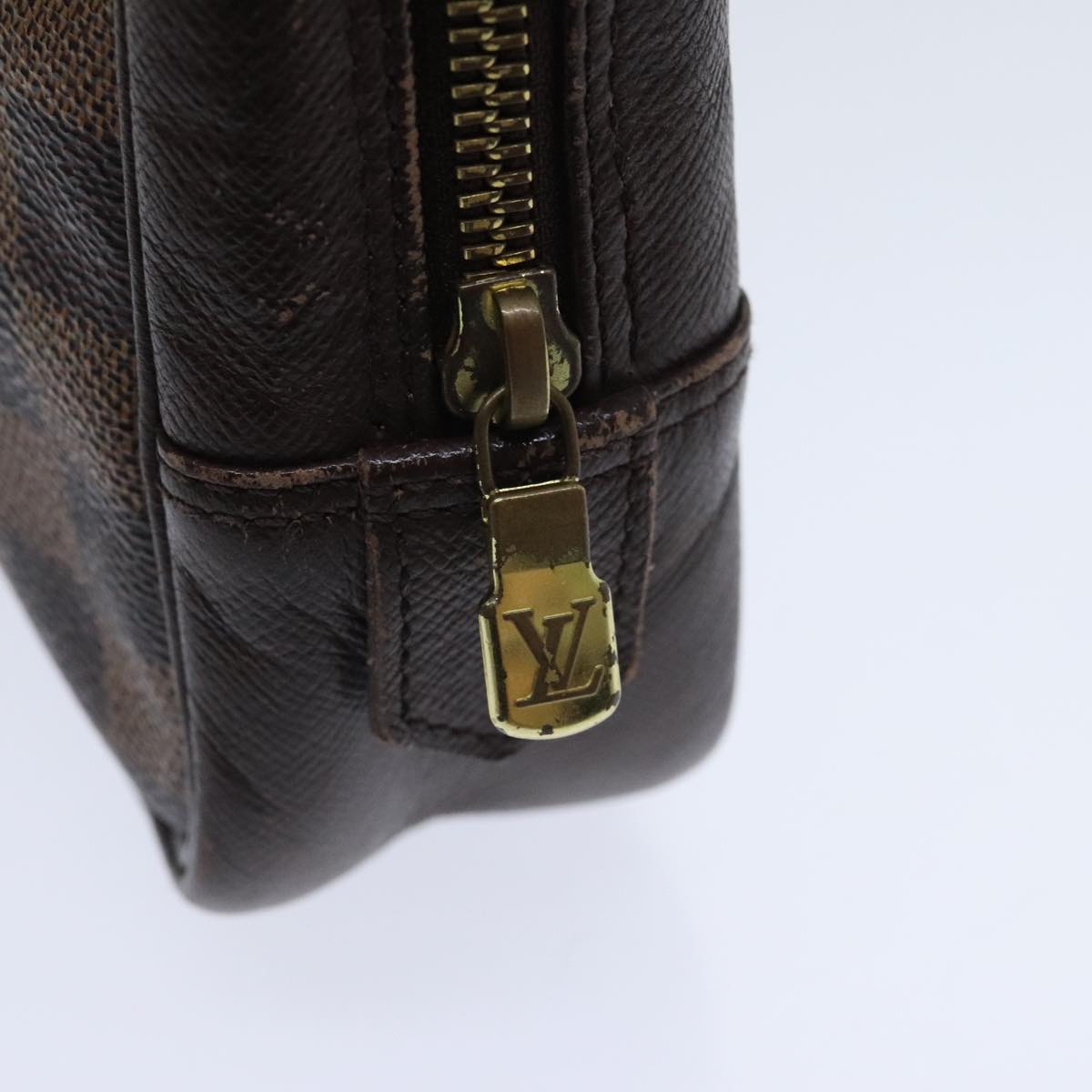 Louis Vuitton Trousse Toilette 28 Brown Canvas Clutch Bag