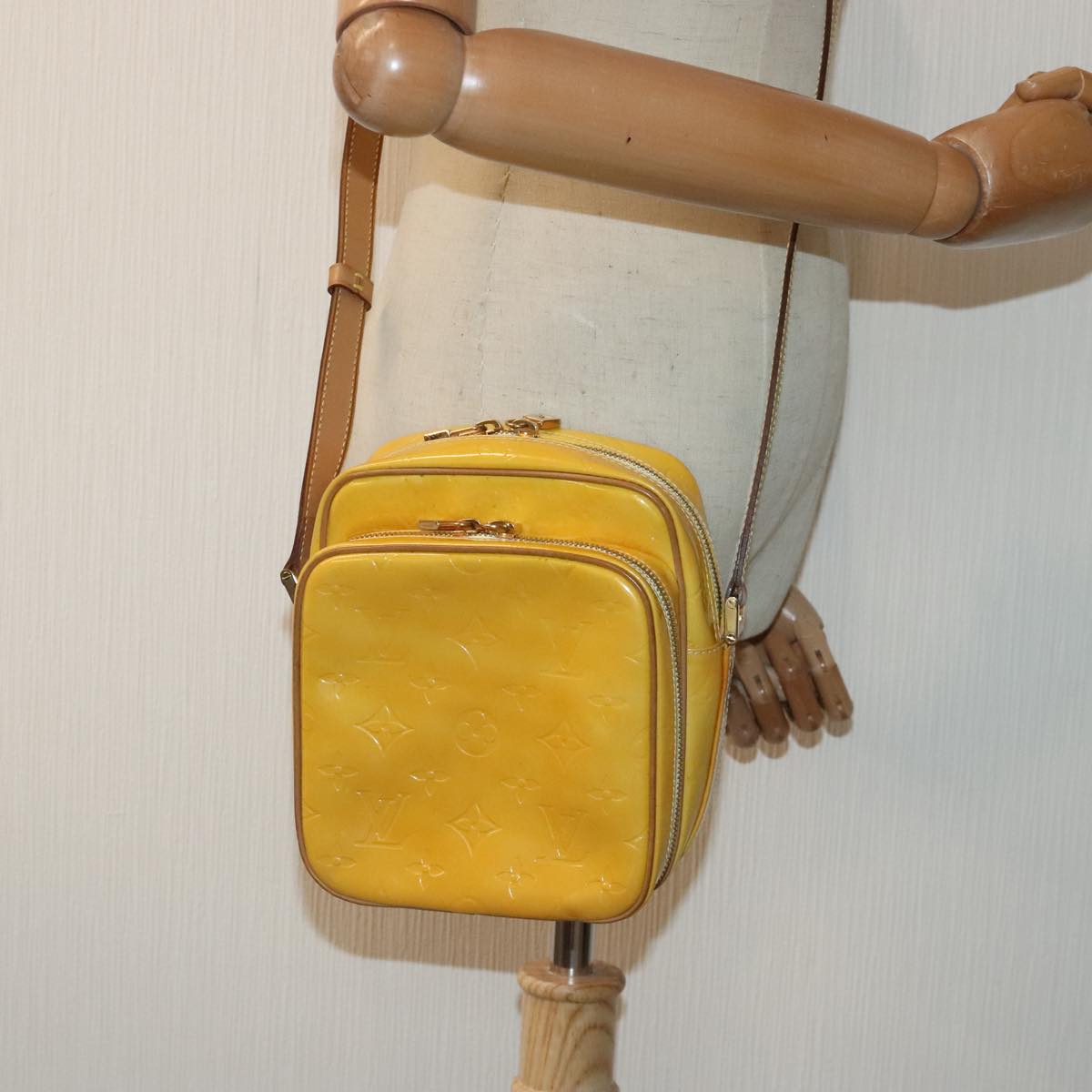 Louis Vuitton Wooster Yellow Patent Leather Shoulder Bag