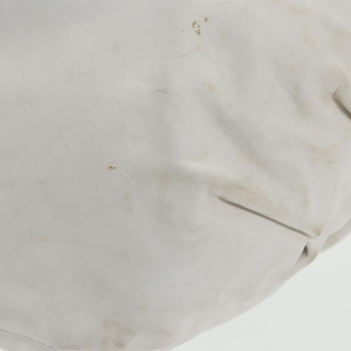 Gucci White Leather Tote Bag