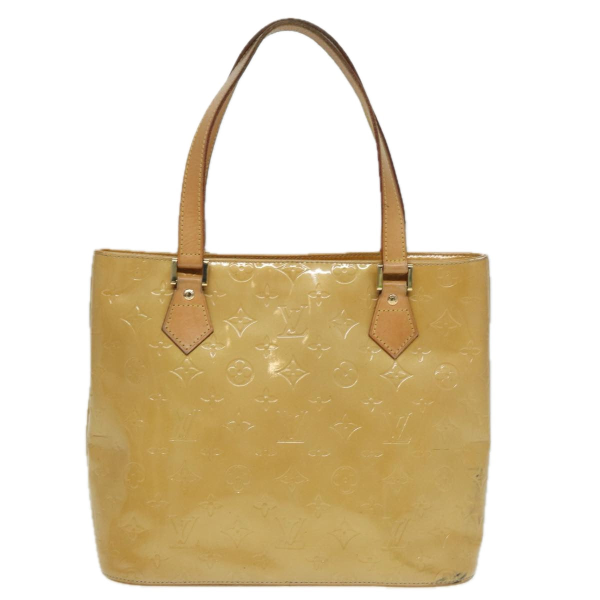 Louis Vuitton Houston Beige Patent Leather Handbag