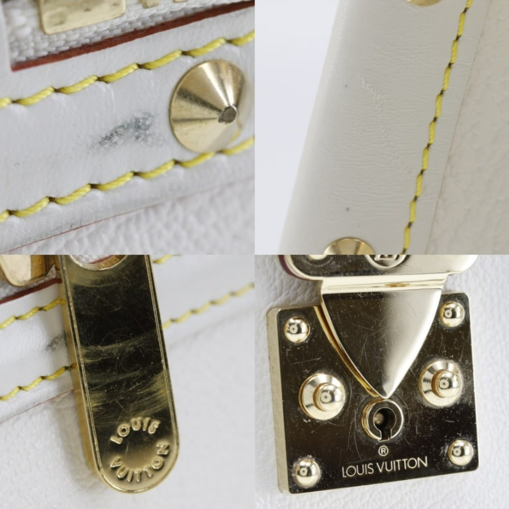 Louis Vuitton Fabuleux Ecru Leather Handbag
