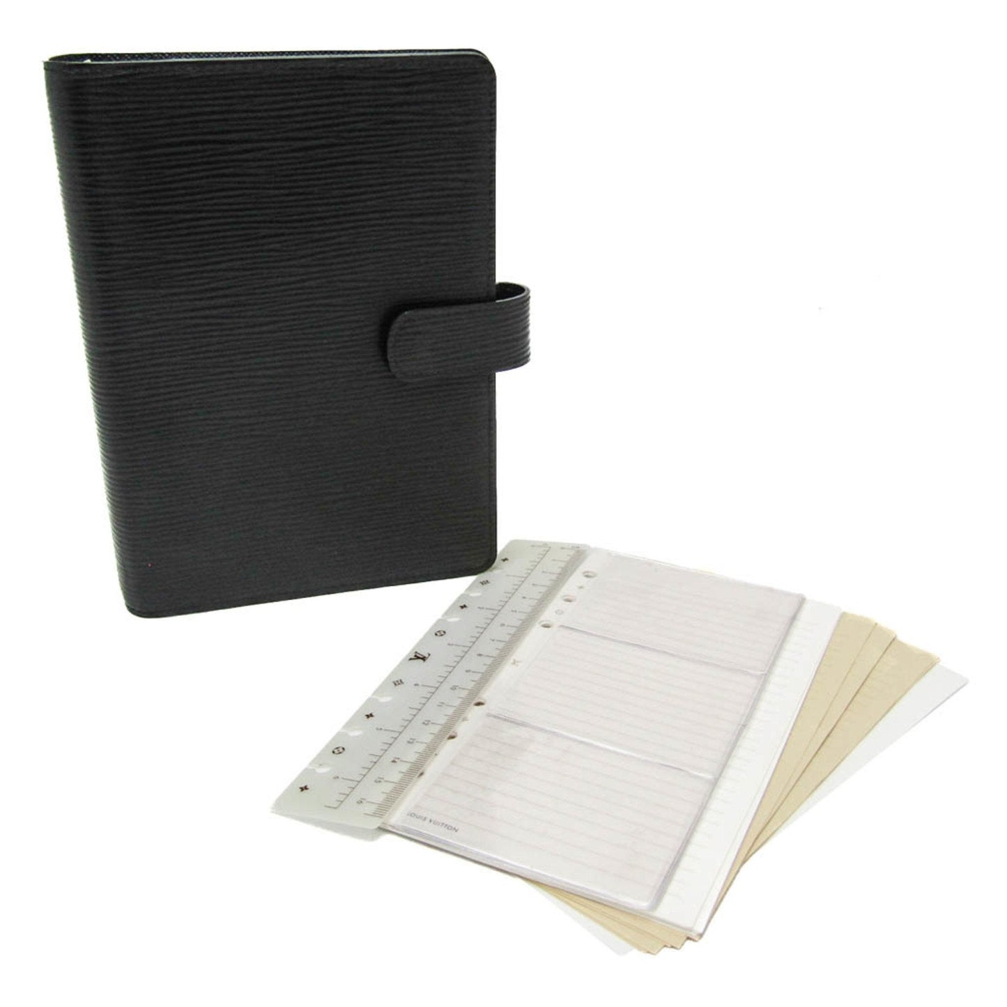 Louis Vuitton Agenda Black Leather Wallet