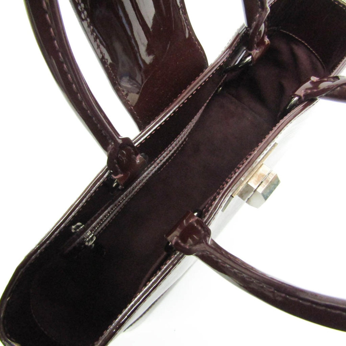 Louis Vuitton Mirabeau Brown Patent Leather Handbag