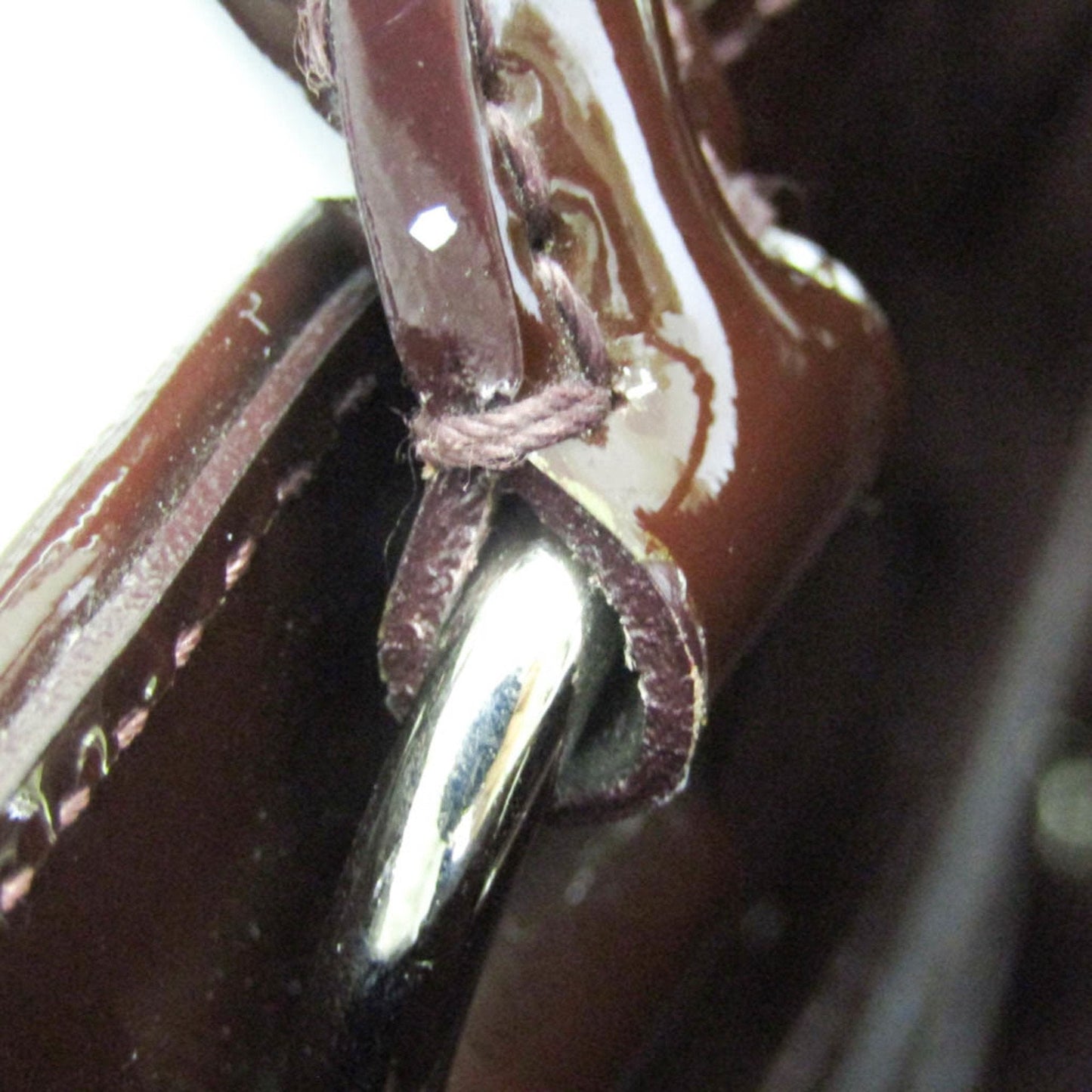 Louis Vuitton Mirabeau Brown Patent Leather Handbag