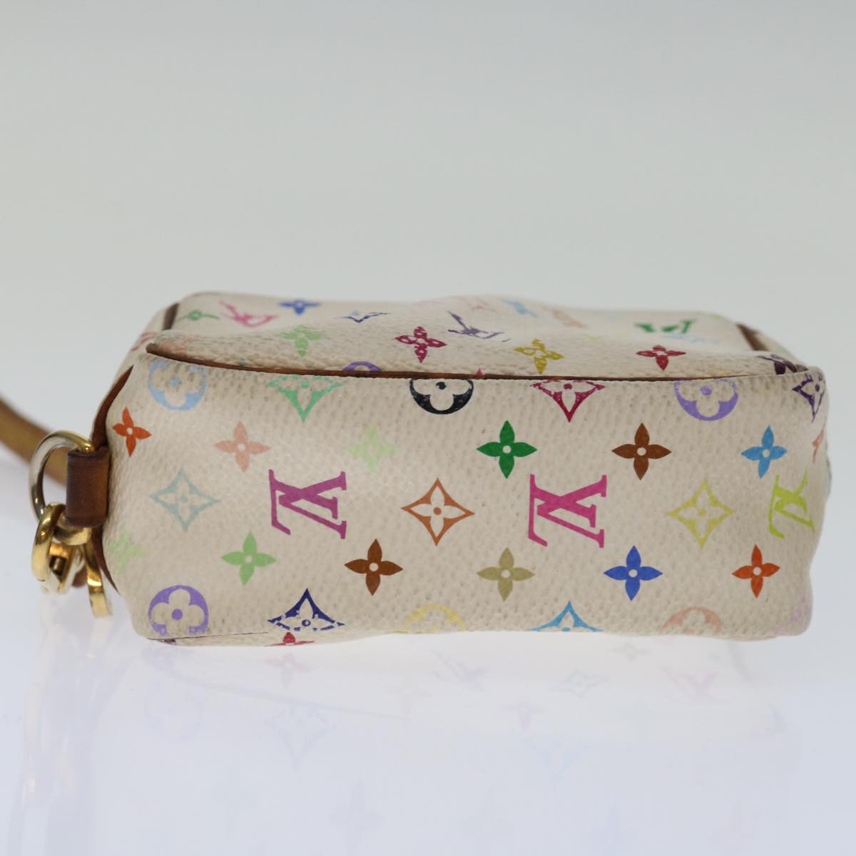 Louis Vuitton Pochette White Canvas Clutch Bag