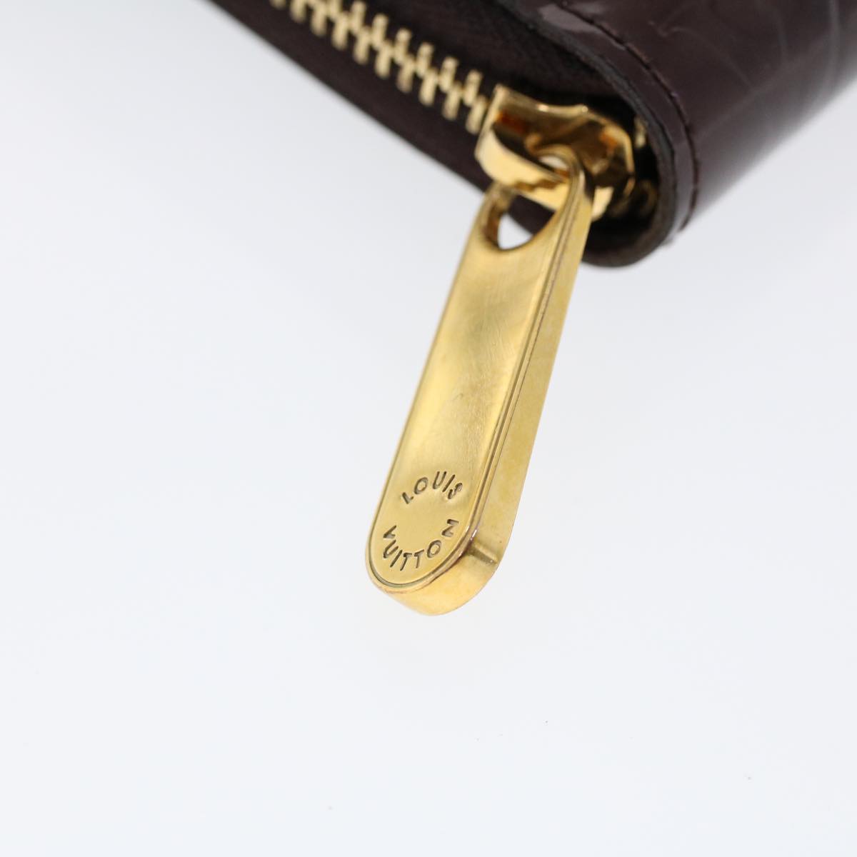 Louis Vuitton Portefeuille Zippy Burgundy Patent Leather Wallet