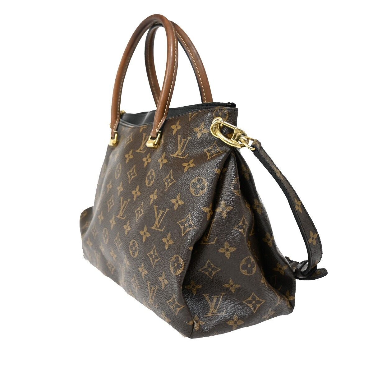 Louis Vuitton Pallas Brown Canvas Handbag