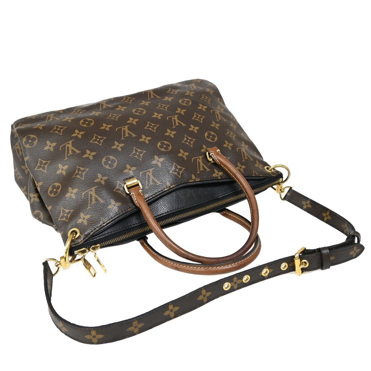 Louis Vuitton Pallas Brown Canvas Handbag