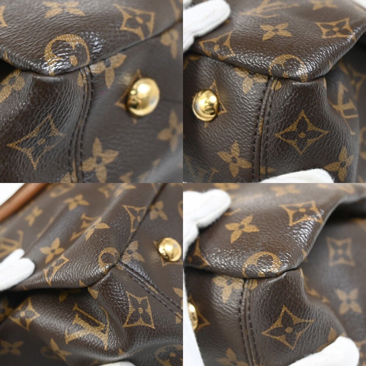 Louis Vuitton Pallas Brown Canvas Handbag