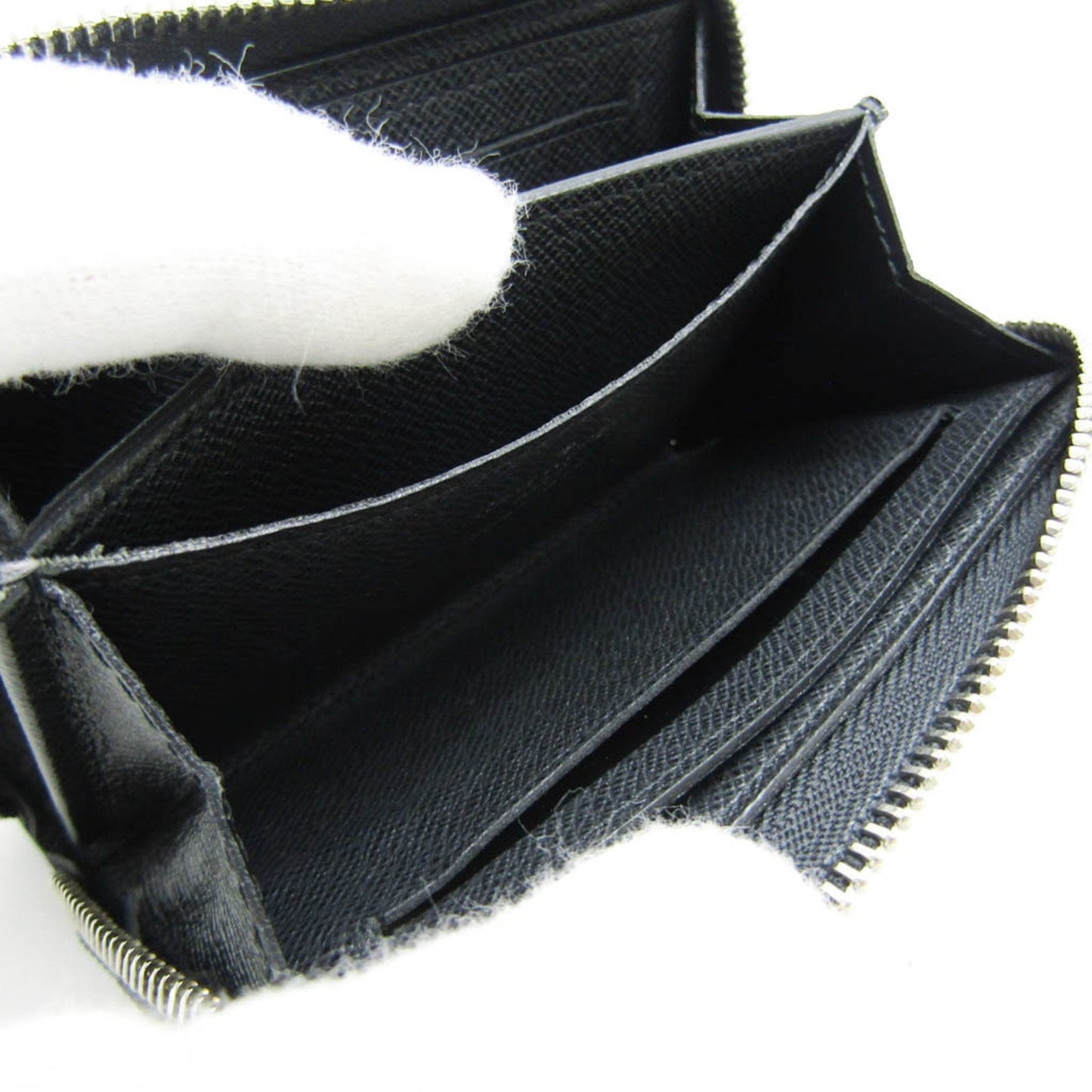 Louis Vuitton Zippy Coin Purse Black Leather Wallet