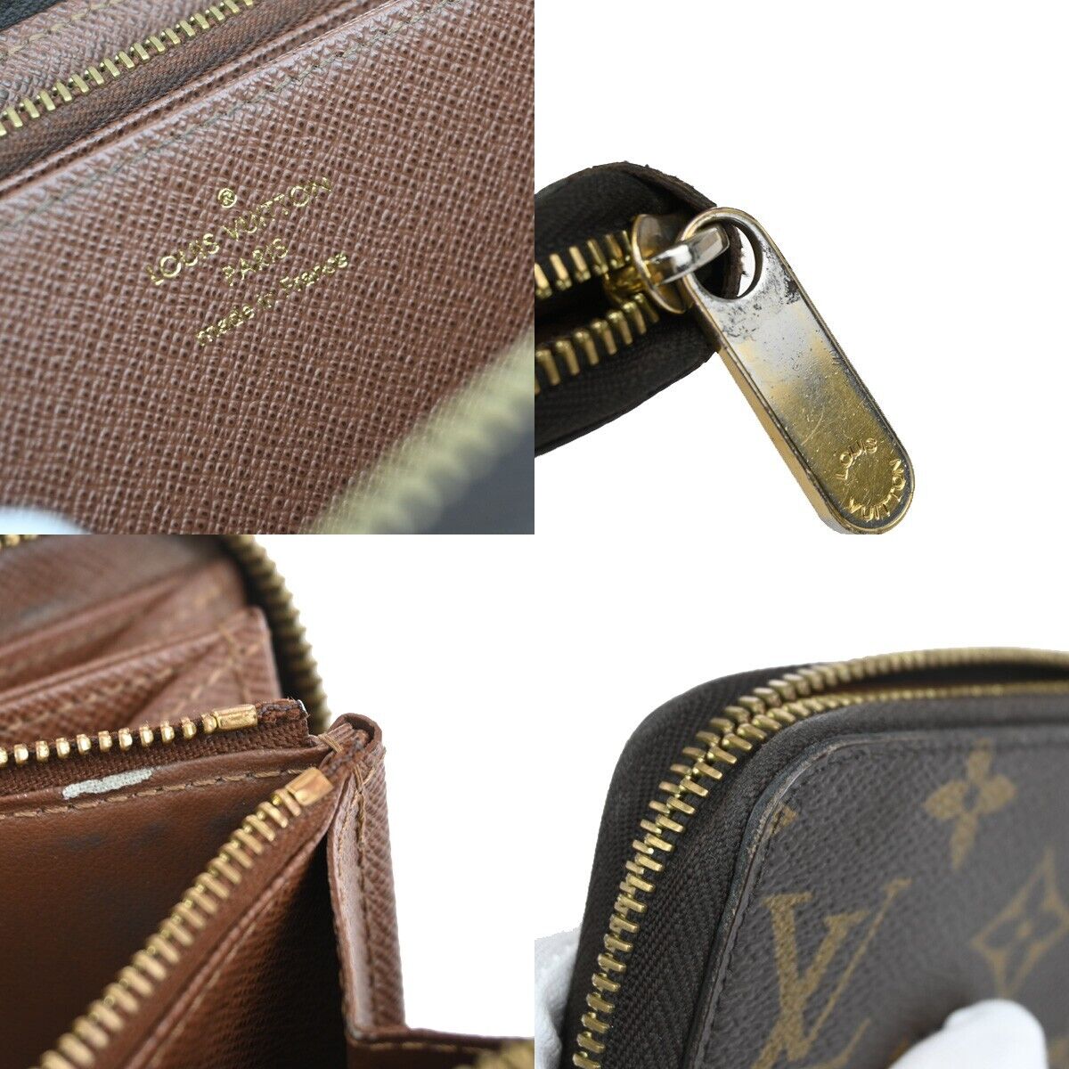 Louis Vuitton Portefeuille Zippy Brown Leather Wallet