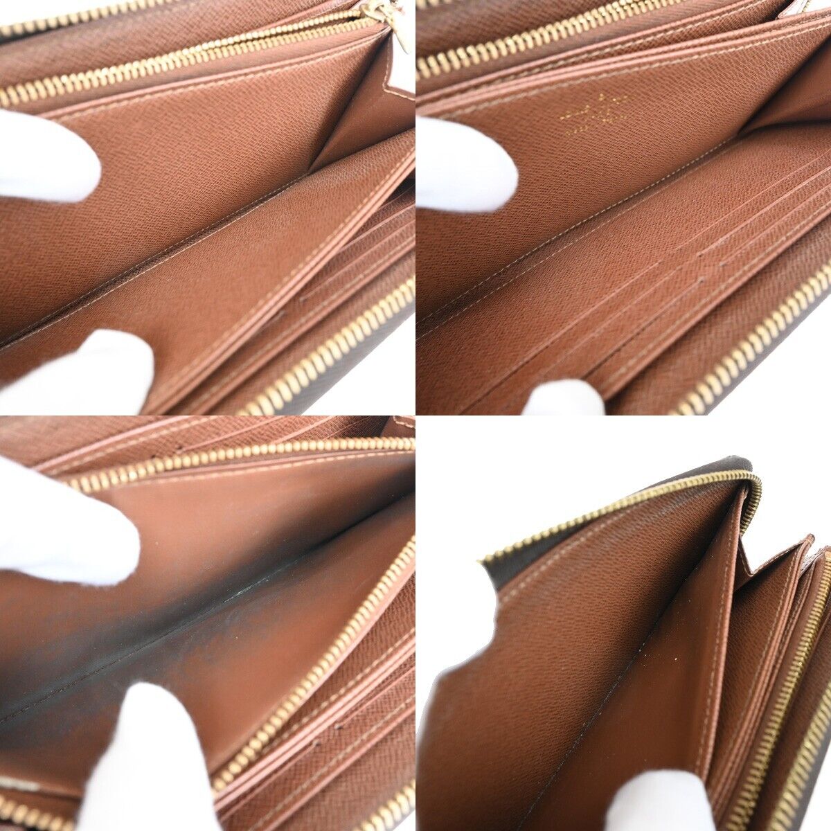 Louis Vuitton Portefeuille Zippy Brown Leather Wallet