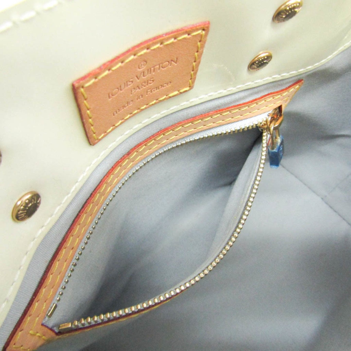 Louis Vuitton Reade Beige Patent Leather Handbag