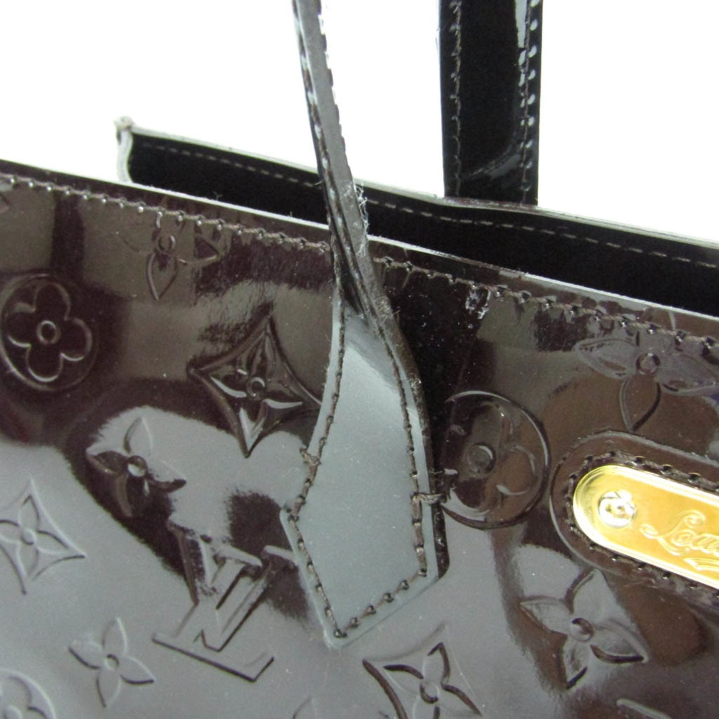 Louis Vuitton Wilshire Burgundy Patent Leather Handbag