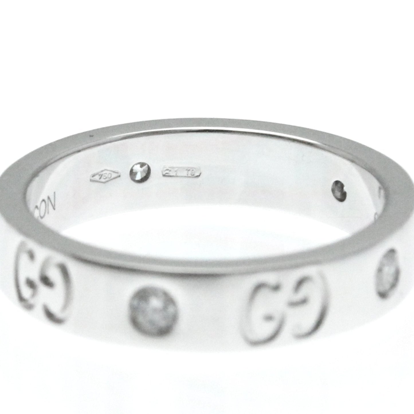Gucci Icon Silver White Gold Ring Jewelry