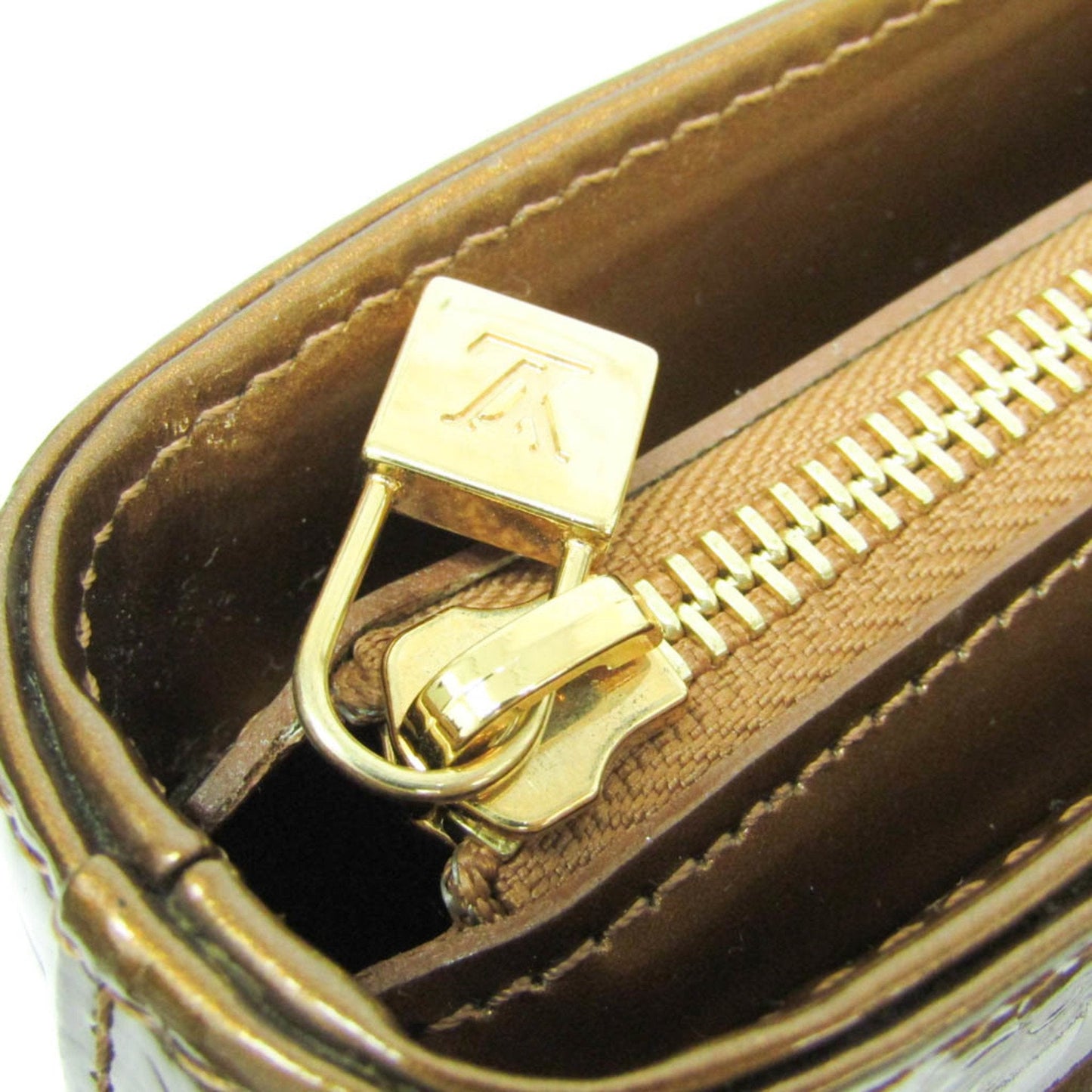 Louis Vuitton Houston Copper Patent Leather Handbag