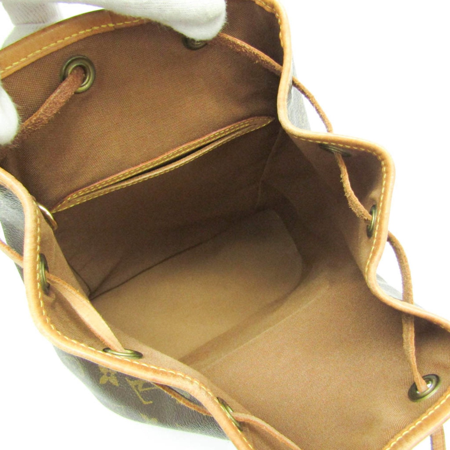 Louis Vuitton Montsouris Mm Brown Canvas Backpack Bag