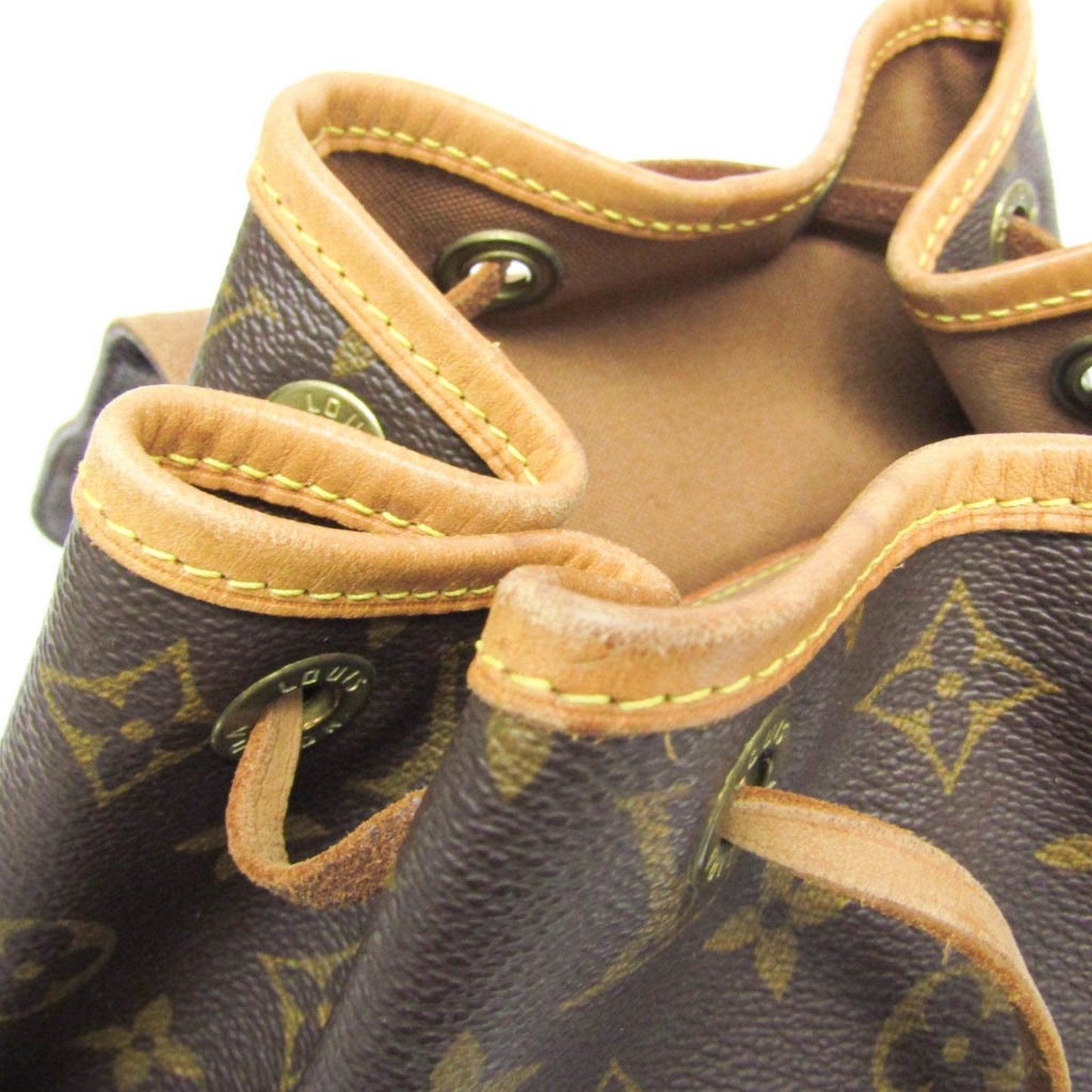 Louis Vuitton Montsouris Mm Brown Canvas Backpack Bag