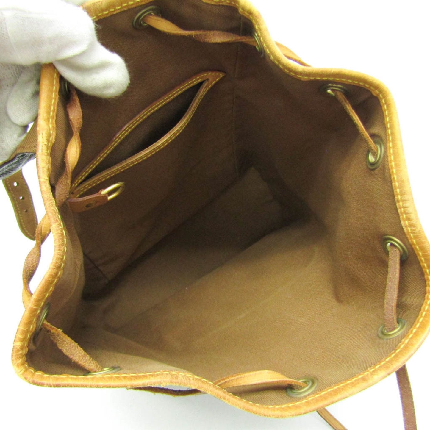 Louis Vuitton Montsouris Mm Brown Canvas Backpack Bag