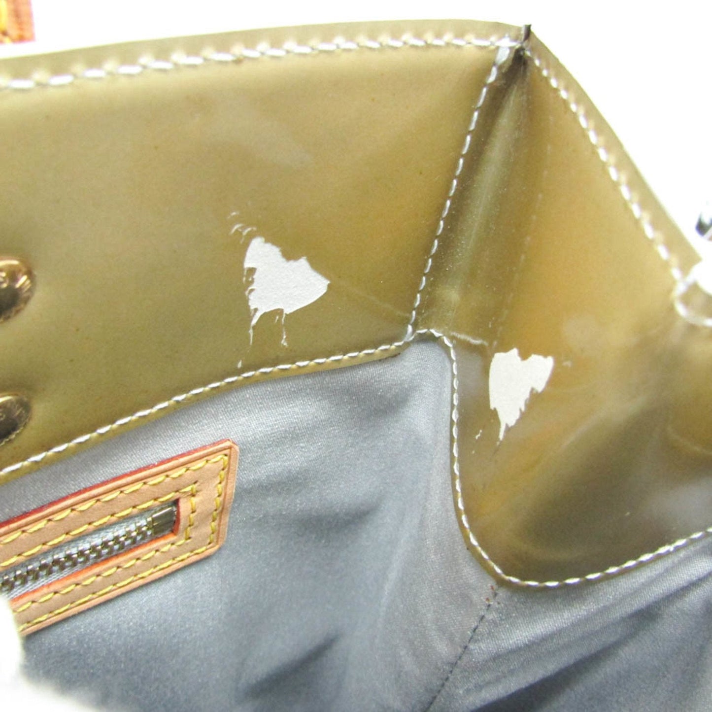 Louis Vuitton Reade Green Patent Leather Tote Bag
