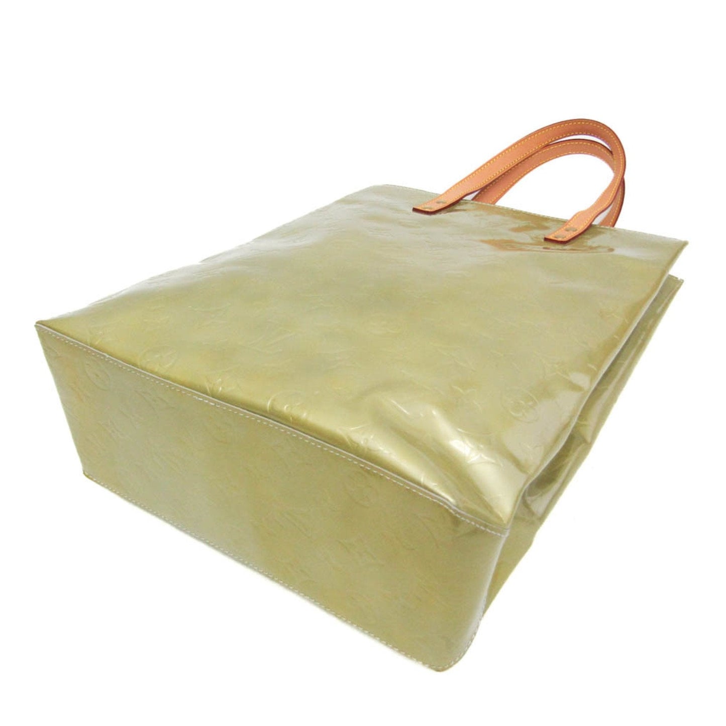 Louis Vuitton Reade Green Patent Leather Tote Bag