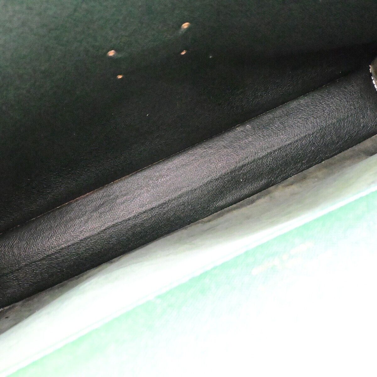 Louis Vuitton Serviette Kourad Green Leather Briefcase Bag