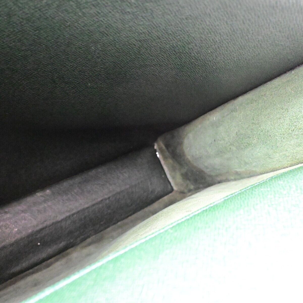 Louis Vuitton Serviette Kourad Green Leather Briefcase Bag