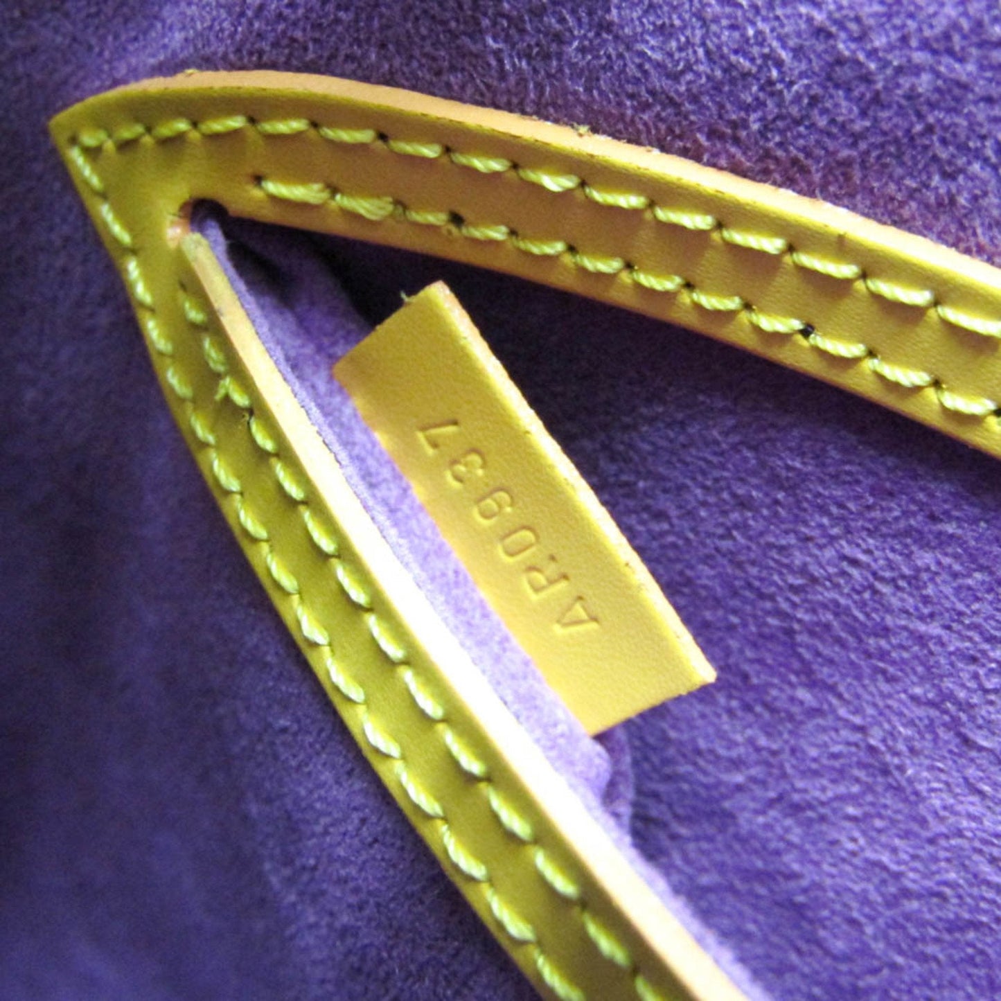 Louis Vuitton Alma Yellow Leather Handbag