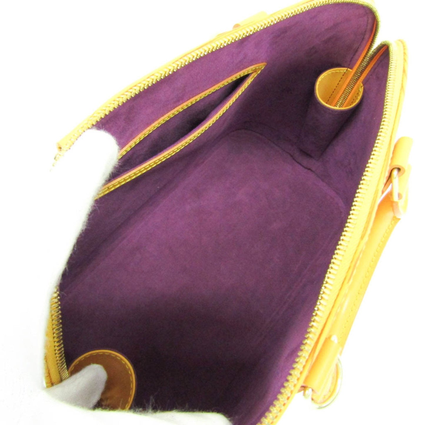 Louis Vuitton Alma Yellow Leather Handbag