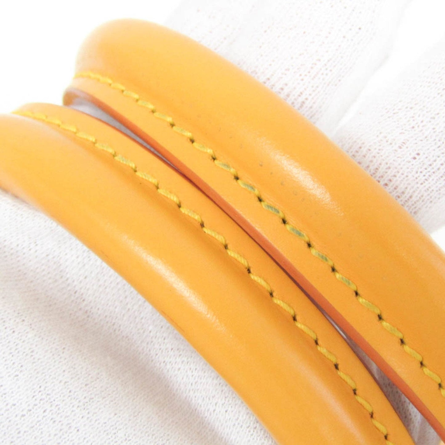 Louis Vuitton Alma Yellow Leather Handbag