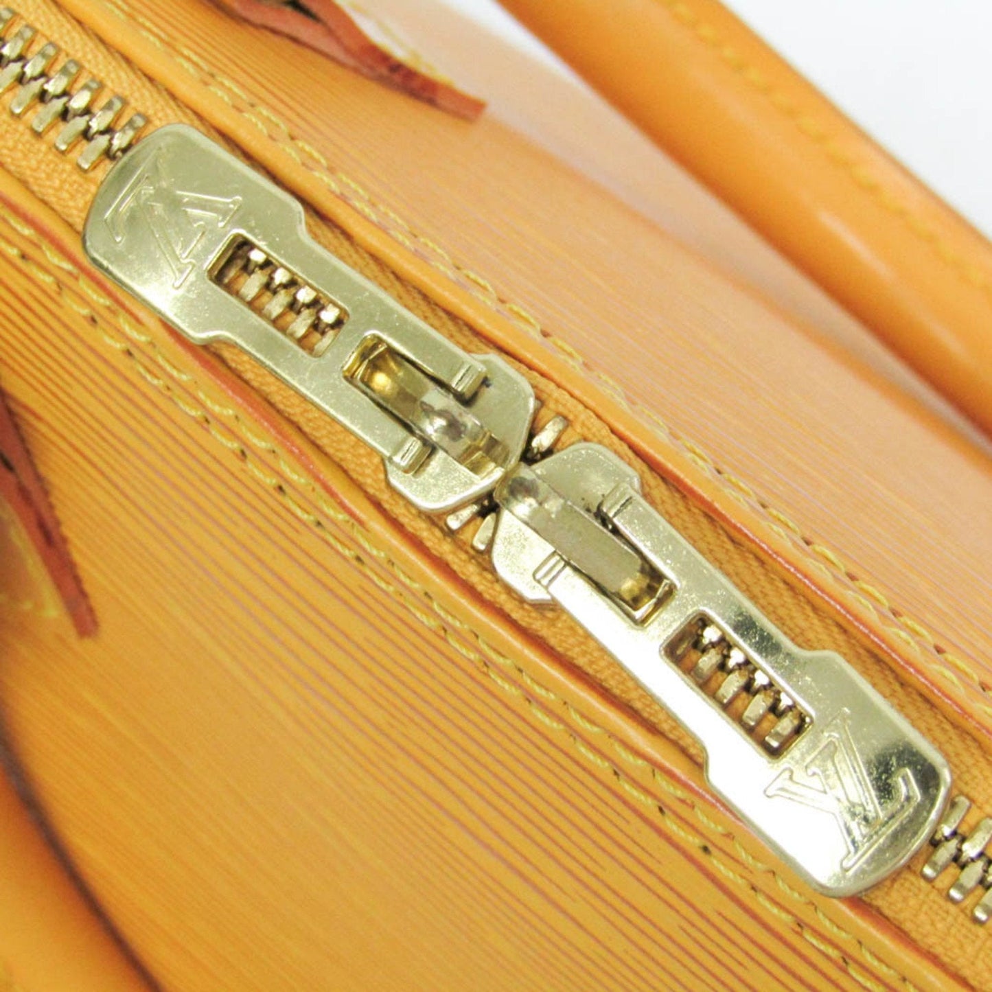 Louis Vuitton Alma Yellow Leather Handbag