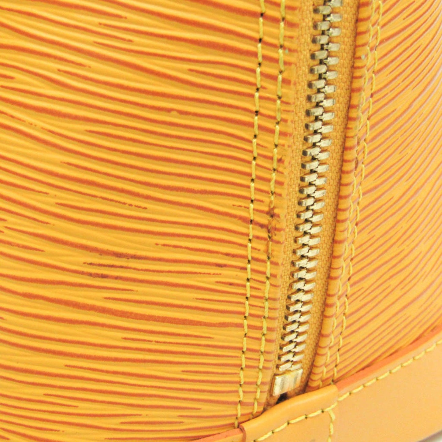 Louis Vuitton Alma Yellow Leather Handbag