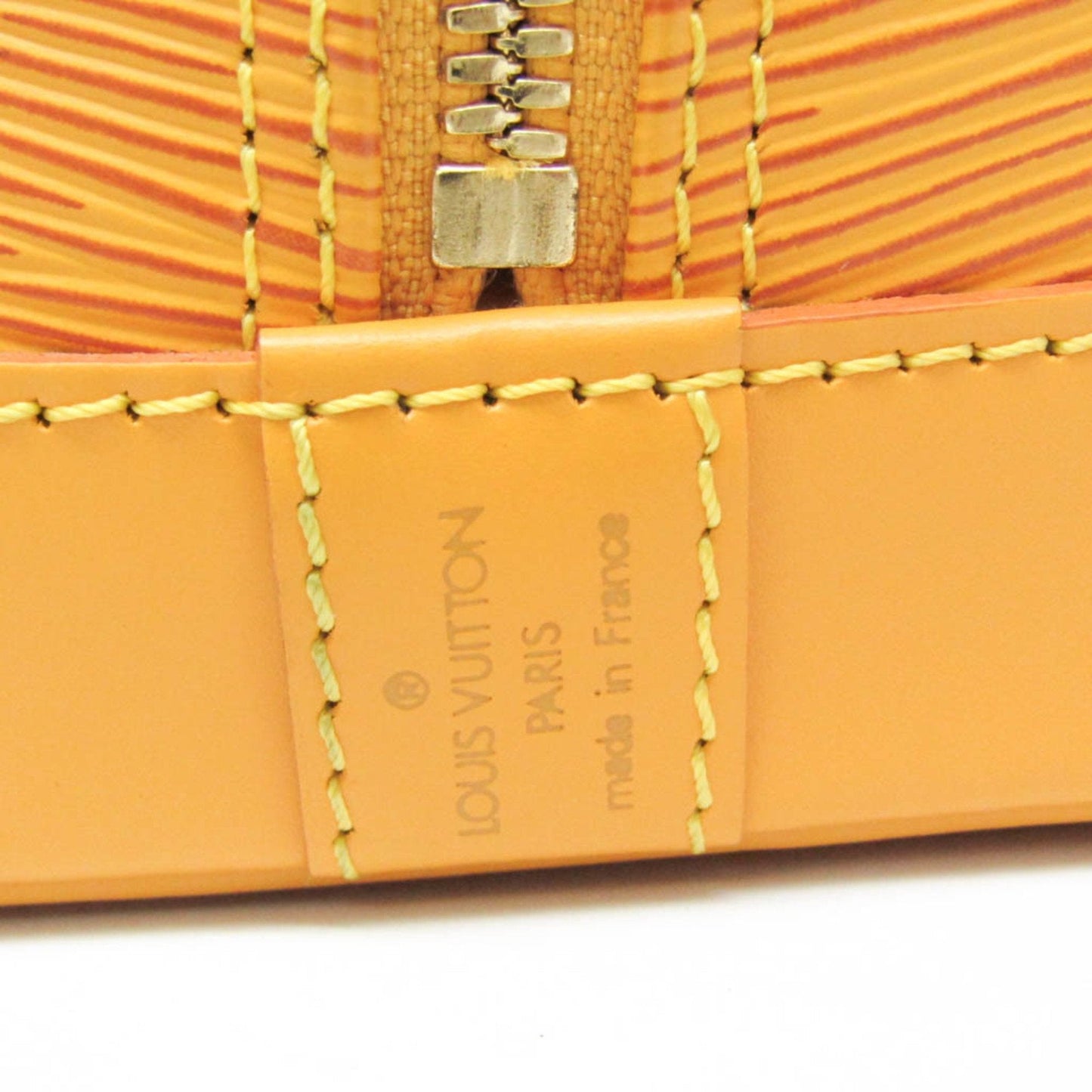 Louis Vuitton Alma Yellow Leather Handbag