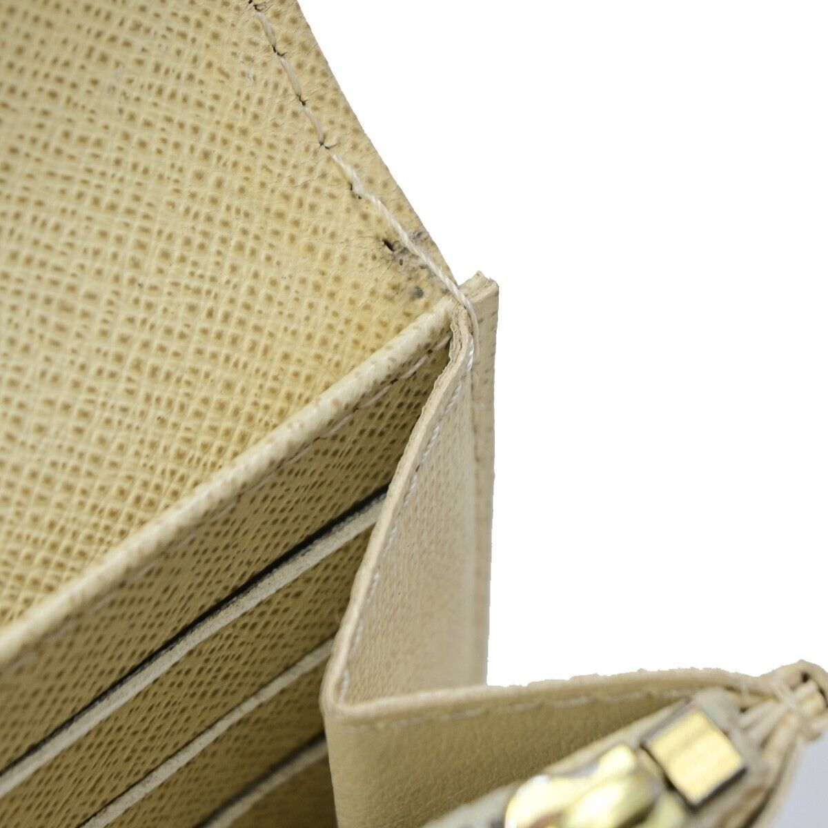 Louis Vuitton Portefeuille Sarah White White Gold Wallet