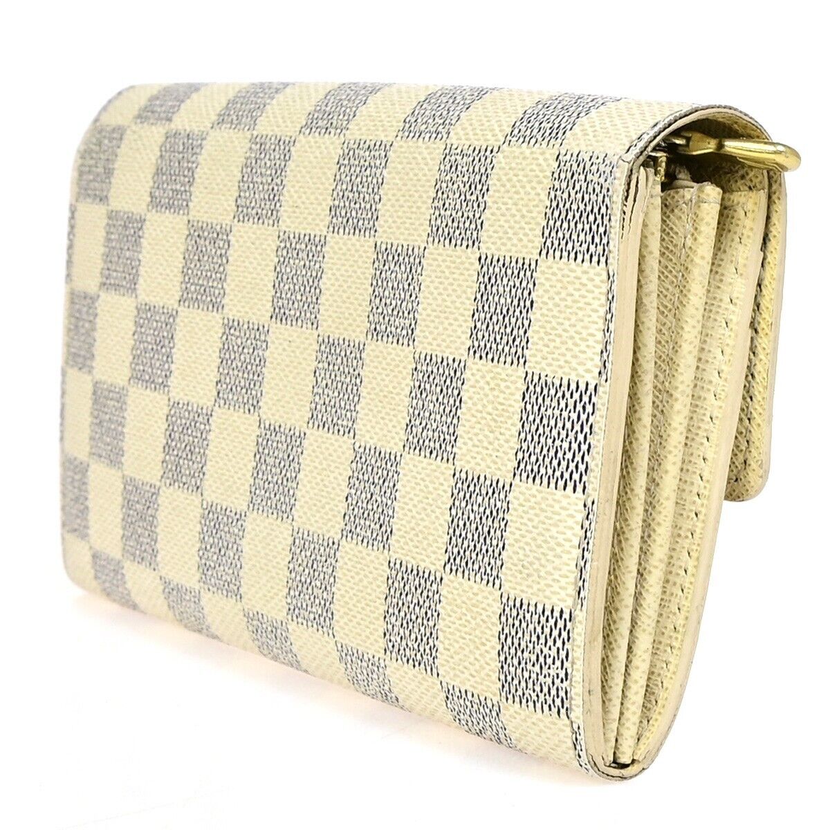 Louis Vuitton Portefeuille Sarah White White Gold Wallet