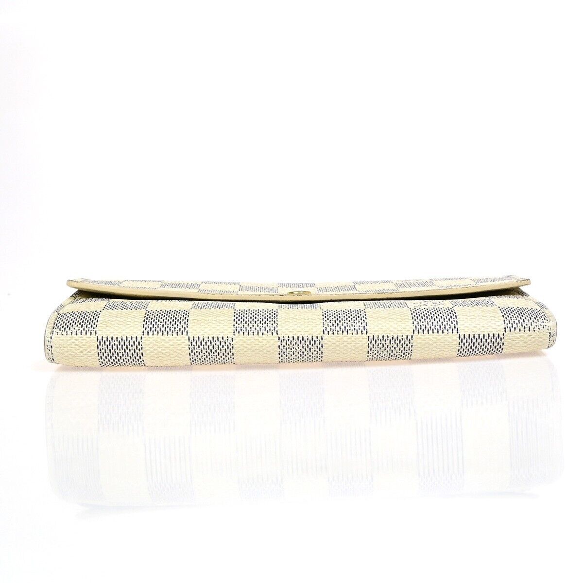 Louis Vuitton Portefeuille Sarah White White Gold Wallet