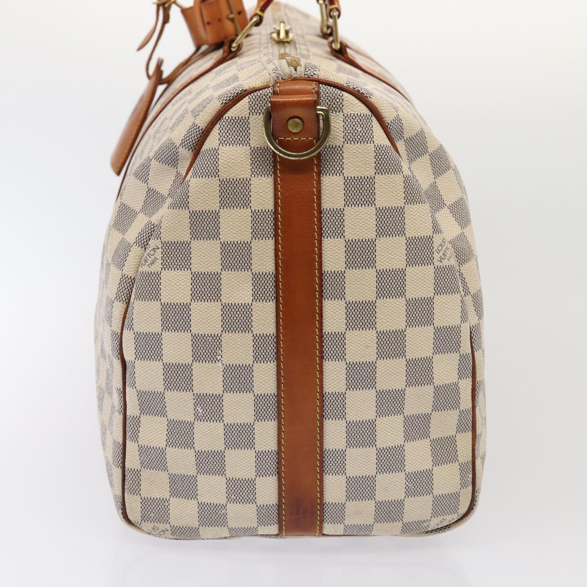 Louis Vuitton Keepall Bandouliere 45 White Canvas Travel Bag
