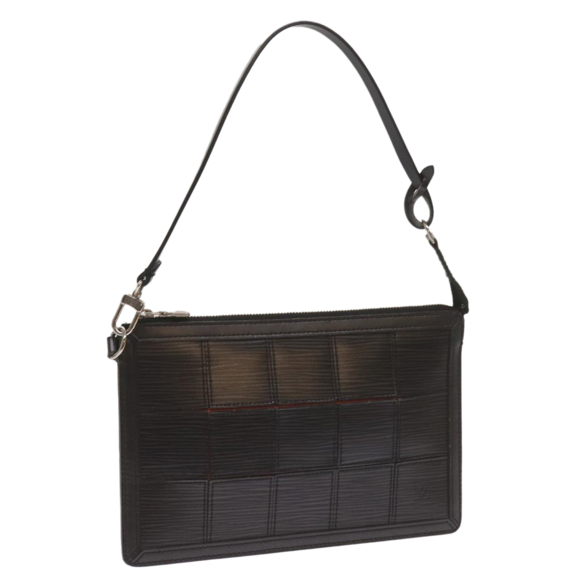 Louis Vuitton Delmonico Black Leather Clutch Bag
