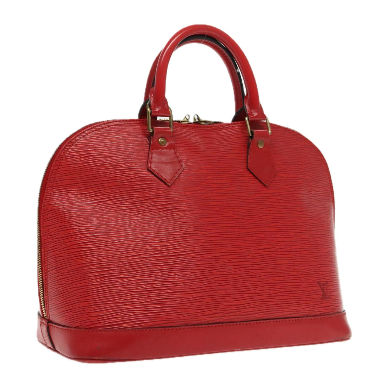Louis Vuitton Alma Red Leather Handbag