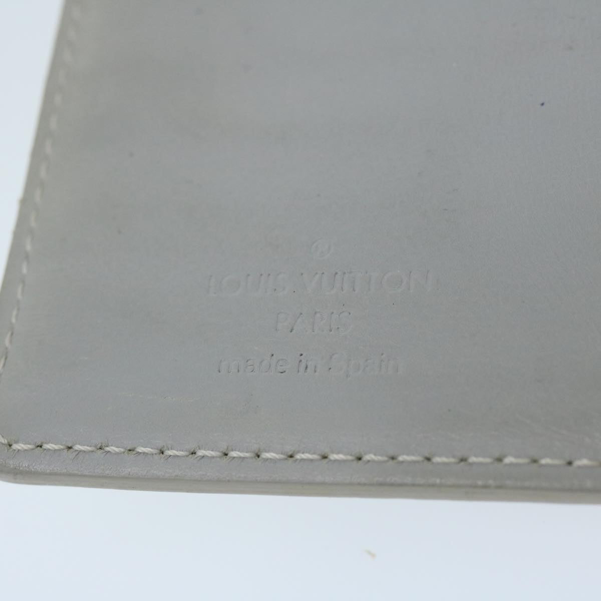 Louis Vuitton Agenda Pm Grey Patent Leather Wallet